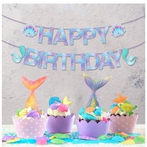 Sparkle Mermaid Birthday Banner